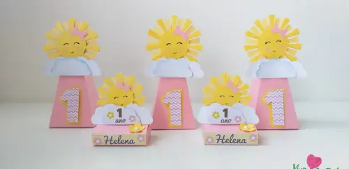 Caixa para chocolate Solzinho Primeira Volta ao Sol com nome e idade