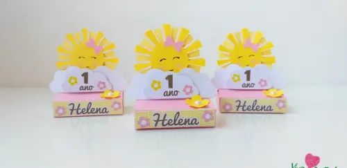 Caixa para chocolate Solzinho Primeira Volta ao Sol com nome e id
