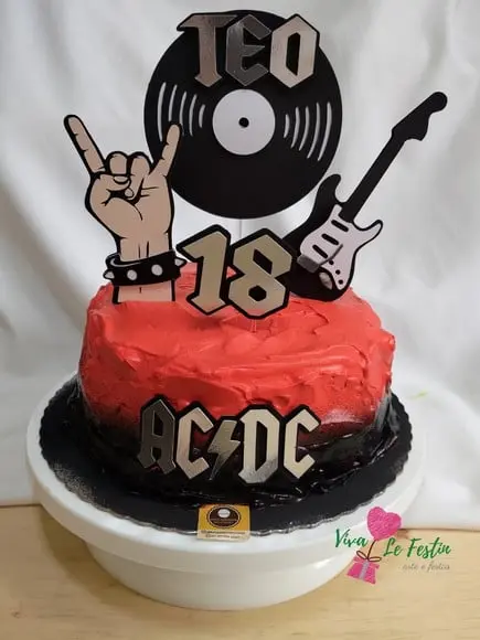 Topo de Bolo - Aacdc - Rock N Roll