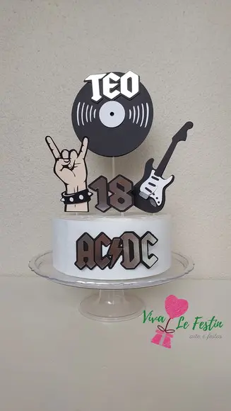 Topo de Bolo - Aacdc - Rock N Roll