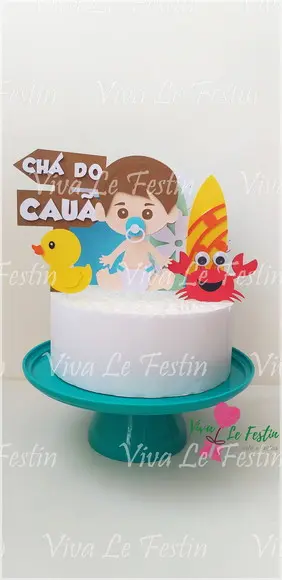 Topo de Bolo - Chá de Bebê - Surfista