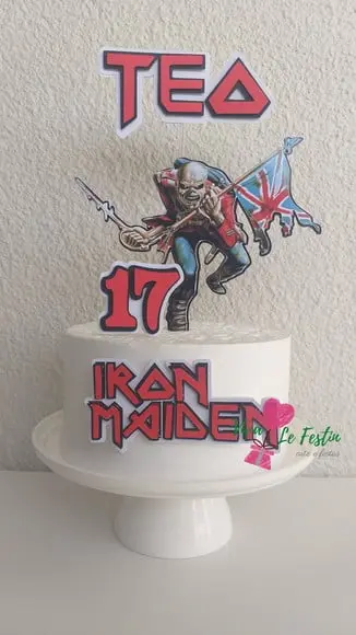 Topo de Bolo - Iron Maiden - Rock N Roll