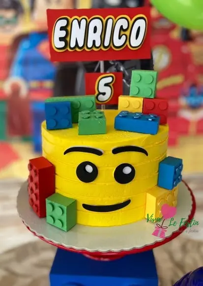 Topo de Bolo - Lego