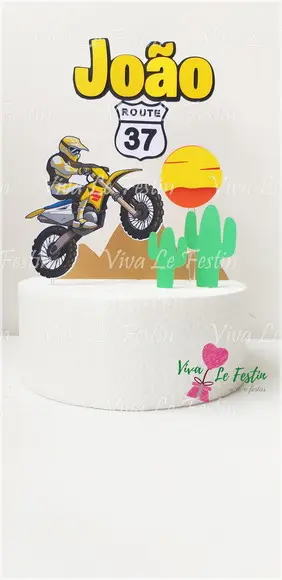 Topo de Bolo - Moto