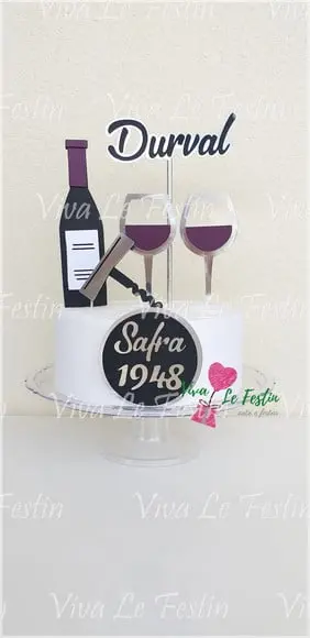 Topo de Bolo - Vinho