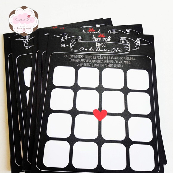 Cartela Bingo Chá De Cozinha