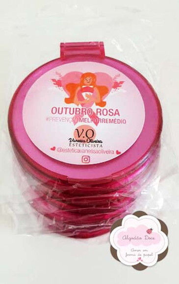 Lembrancinha Brinde Outubro Rosa Personalizado