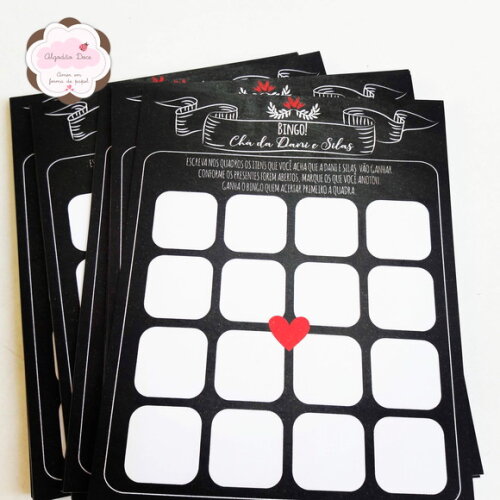 Cartela Bingo Chá De Cozinha