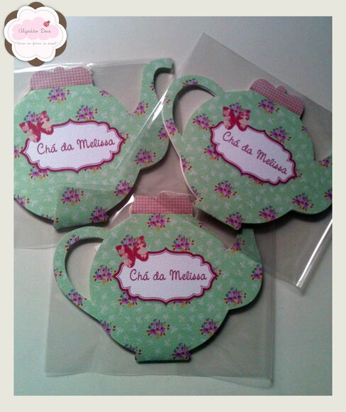 Convite Chá de Cozinha floral verde e rosa