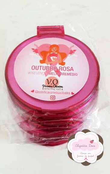 Lembrancinha Brinde Outubro Rosa Personalizado