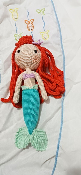 Boneca Ariel em Amigurumi