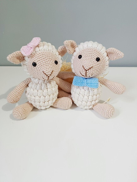 Casal de Ovelha em Amigurumi