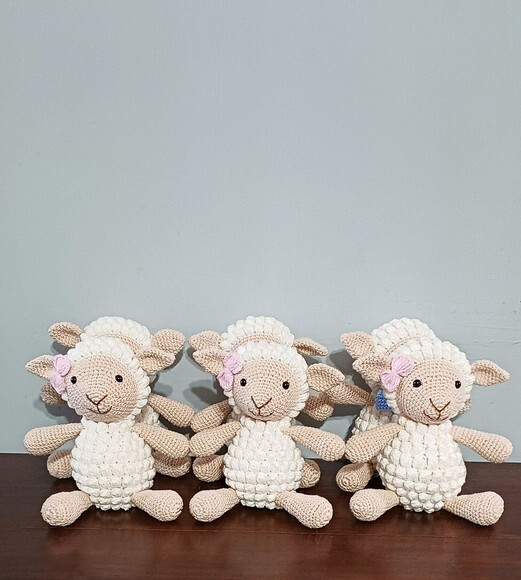 Casais de Ovelhas em Amigurumi