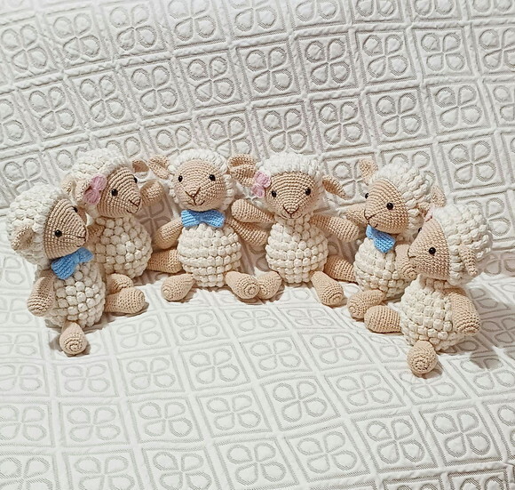 Casais de Ovelhas em Amigurumi