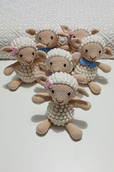Casais de Ovelhas em Amigurumi