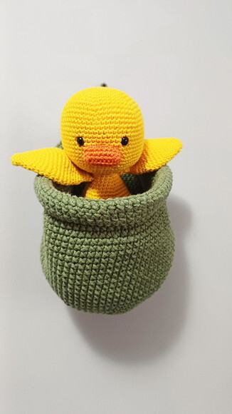 Cestos Decorativo com Bichinhos em Amigurumi