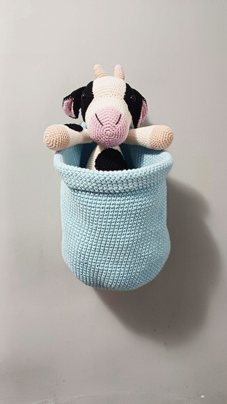 Cestos Decorativo com Bichinhos em Amigurumi