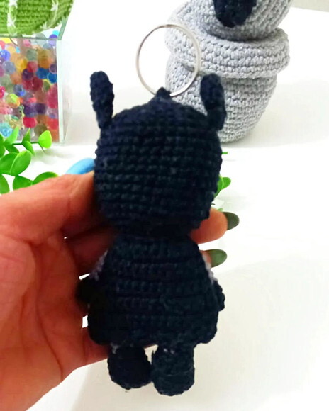 Chaveiro Batman em Amigurumi