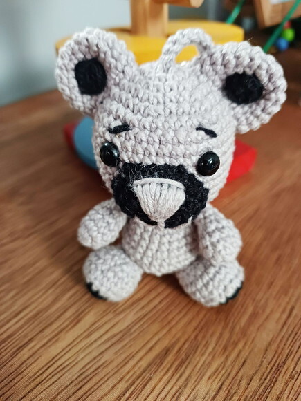 Chaveiro Ursinho em Amigurumi
