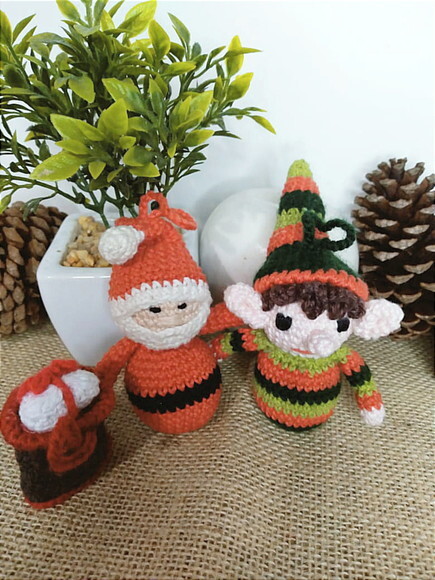 Kit Enfeites de Natal Amigurumi