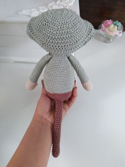 Macaco Com Touca Amigurumi