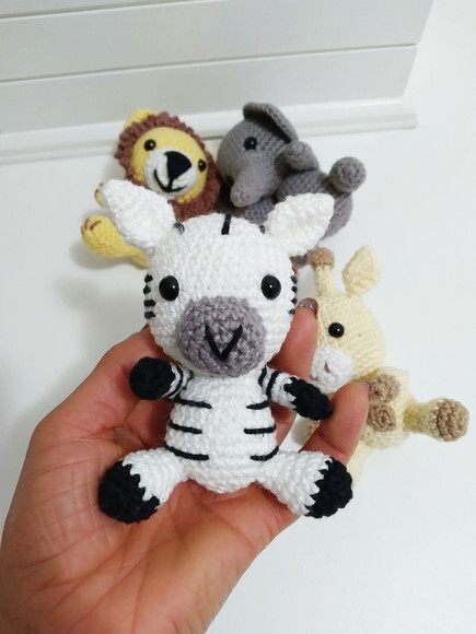 Mini Safári em Amigurumi