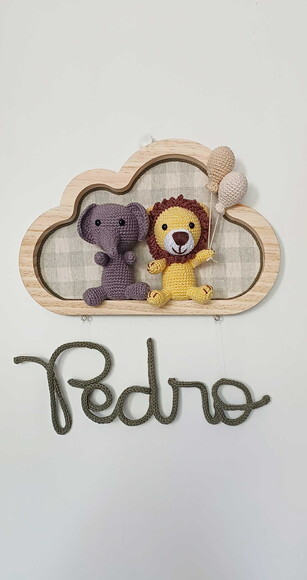 Porta Maternidade em Amigurumi Safári