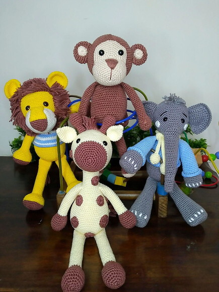 Safári amigurumi