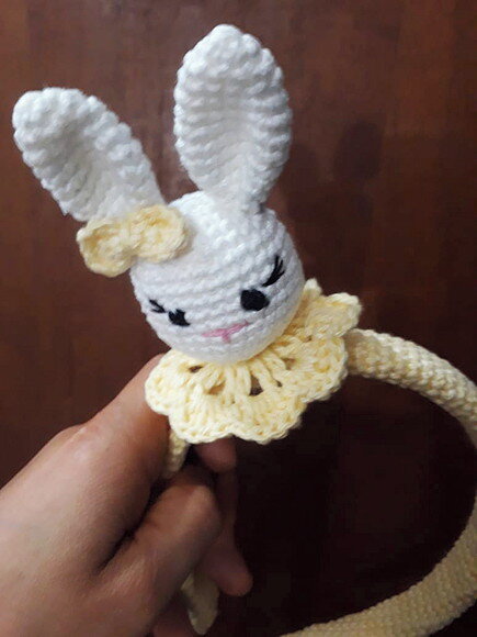 Arco de cabelo amigurumi