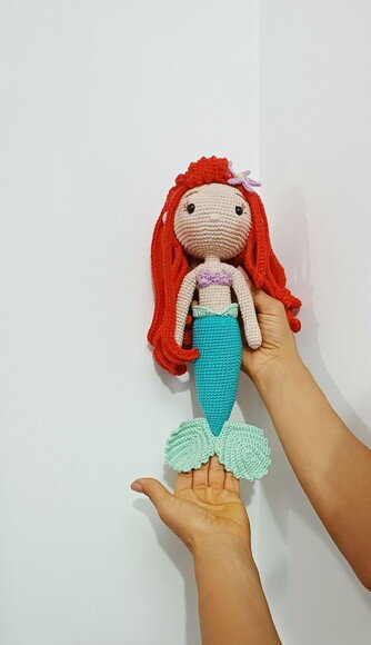 Boneca Ariel em Amigurumi