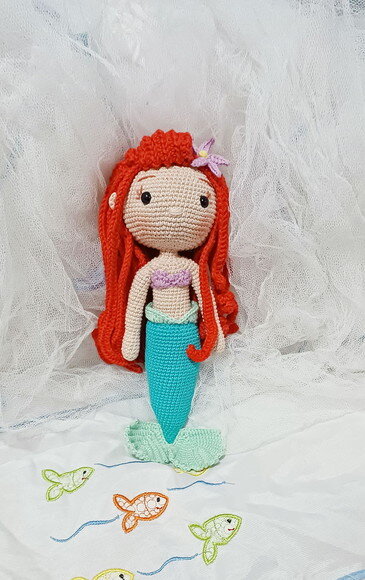 Boneca Ariel em Amigurumi
