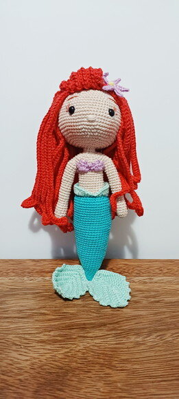 Boneca Ariel em Amigurumi
