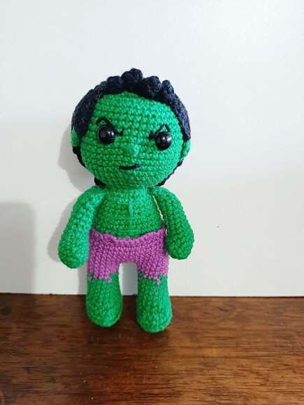 Boneco Hulk em Amigurumi