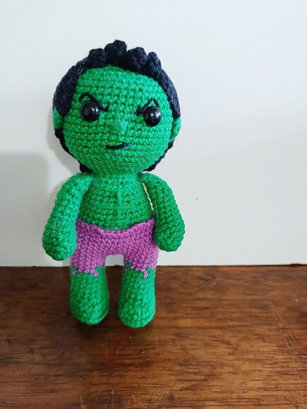 Boneco Hulk em Amigurumi