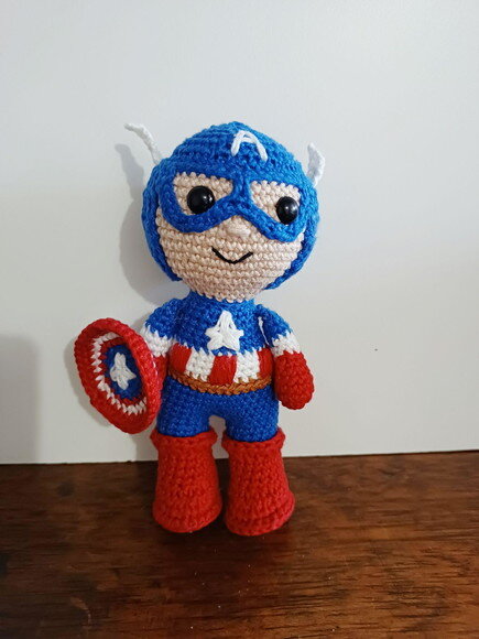 Capitão América em Amigurumi