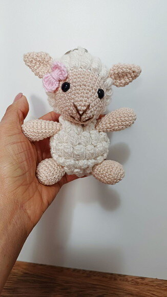 Casal de Ovelinha Chaveiro em Amigurumi
