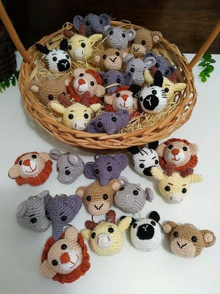 Chaveiro Safári Amigurumi
