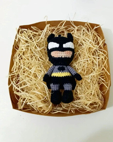 Chaveiro Batman em Amigurumi