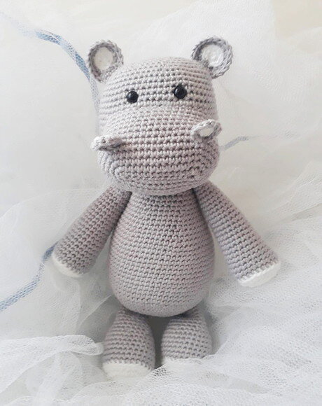 Hipopótamo amigurumi