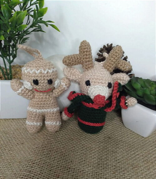 Kit Enfeites de Natal Amigurumi
