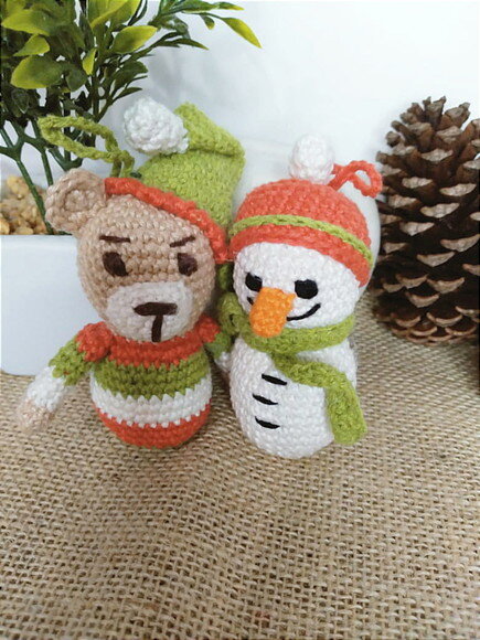 Kit Enfeites de Natal Amigurumi