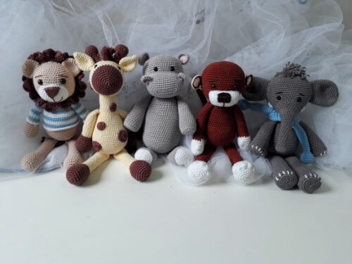 Kit Safári Amigurumi