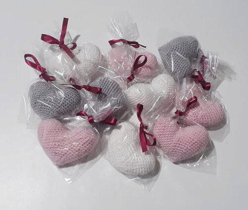 Lembrancinha Corações Amigurumis