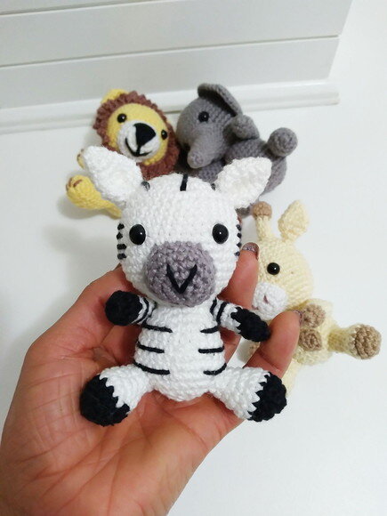 Mini Safári em Amigurumi