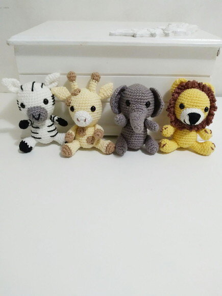 Mini Safári em Amigurumi