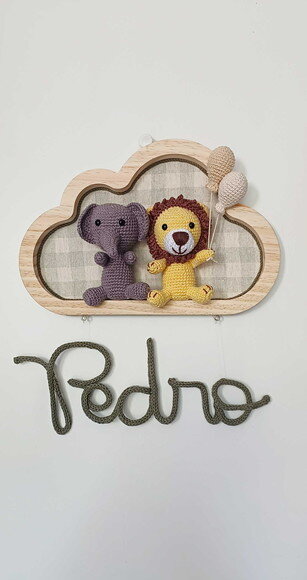 Porta Maternidade em Amigurumi Safári