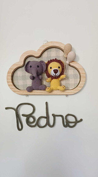 Porta Maternidade em Amigurumi Safári