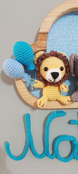 Porta Maternidade em Amigurumi Safári