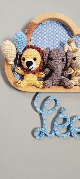 Porta Maternidade em Amigurumi Safári