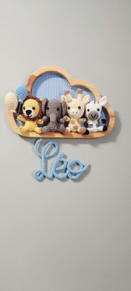 Porta Maternidade em Amigurumi Safári